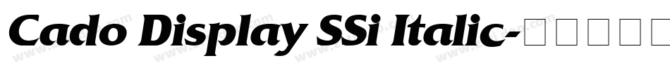 Cado Display SSi Italic字体转换